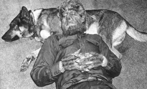 Lon Chaney and His Dog